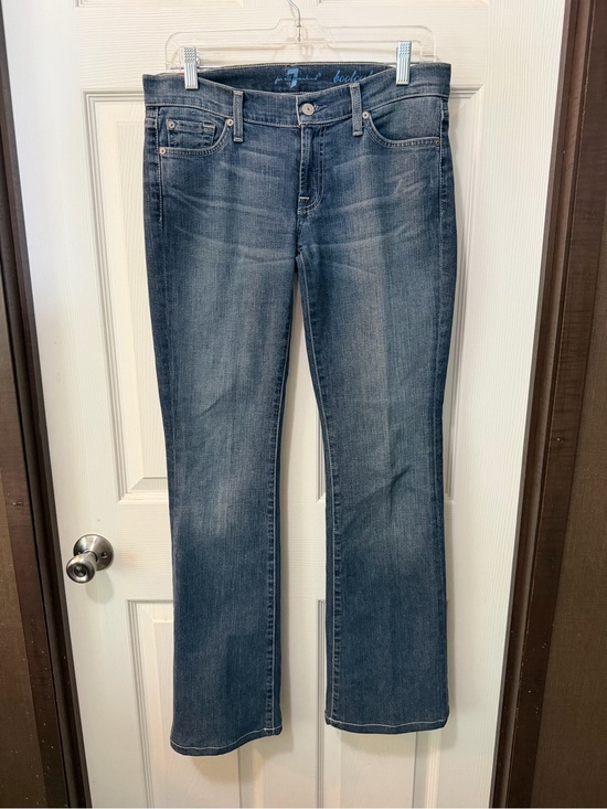 7 For All Mankind Denim - 7 For All Mankind Low Rise Bootcut Blue Denim Jeans Sz 27